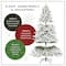 7.5ft. Pre-Lit Snowy Bedford Pine Artificial Christmas Tree, Clear Lights